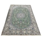 285 x 198cm Hand Knotted Green Persian Nain Silk And Wool Rug - Image 2