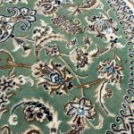 285 x 198cm Hand Knotted Green Persian Nain Silk And Wool Rug - Image 7