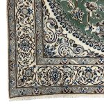 285 x 198cm Hand Knotted Green Persian Nain Silk And Wool Rug - Image 8