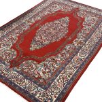 304 x 203cm Persian Sarough Floral Red Woolen Rug - Image 3