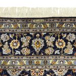 410 x 308cm Hand Knotted Premium Navy Floral Persian Kashan Rug - Image 7