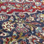 393 x 286cm Hand Knotted Persian Navy Kashan Rug - Image 7