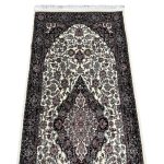 300 x 80cm Fine Persian Kashan Cream Runner Rug - Image 6