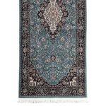 400 x 80cm Persian Kashan Design Blue Runner Rug - Image 2