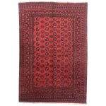 290 x 192cm Hand Knotted Afghan Akche Bokhara – Wool Rug