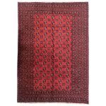 294 x 200cm Hand Knotted Afghan Akche Bokhara – Wool Rug