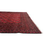 294 x 200cm Hand Knotted Afghan Akche Bokhara – Wool Rug - Image 7