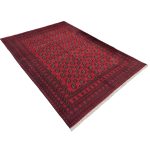 291 x 205cm Hand Knotted Afghan Akche Bokhara – Wool Rug - Image 3