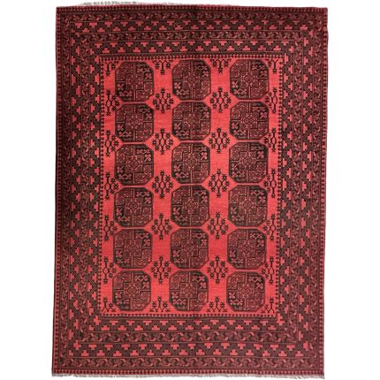 292 x 210cm Hand Knotted Afghan Akche Filpai – Wool Rug