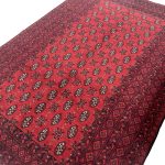 293 x 194cm Hand Knotted Afghan Akche Bokhara – Wool Rug - Image 5