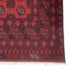 283 x 195cm Hand Knotted Afghan Akche – Wool Rug - Image 4