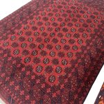 283 x 195cm Hand Knotted Afghan Akche – Wool Rug - Image 5