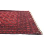 283 x 195cm Hand Knotted Afghan Akche – Wool Rug - Image 6
