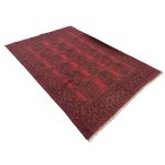286 x 194cm Hand Knotted Afghan Akche Filpai – Wool Rug - Image 4