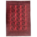 293 x 197cm Hand Knotted Afghan Akche – Wool Rug