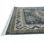 340 x 240cm Afghan Kazak Design Blue Machine Made Area Rug - Image 7