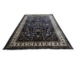340 x 240cm Persian Kashan All over Design Machine Made Navy Rug - Image 2