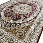 340 x 240cm Machine Made Red Beige Persian Design Rug - Image 3