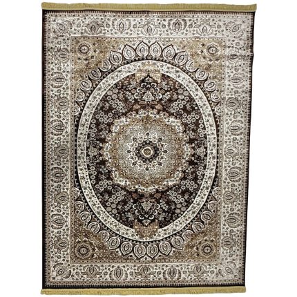 340 x 240cm Machine Made Persian Design Brown Rug