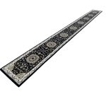 800 X 80cm Rugs & Decor / Beautiful Navy Persian Floral Long Passage Runner Rug - Image 2