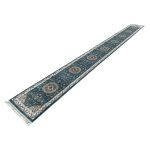 800 X 80cm Rugs & Decor / Blue Floral Fine Turkish Passage Runner Rug - Image 2