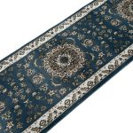 800 X 80cm Rugs & Decor / Blue Floral Fine Turkish Passage Runner Rug - Image 6
