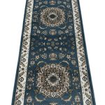 800 X 80cm Rugs & Decor / Blue Floral Fine Turkish Passage Runner Rug - Image 7