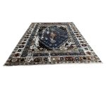 400 X 300cm Vintage Turkish Area Rug – Navy Blue & Brown Medallion Design” - Image 2