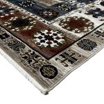 400 X 300cm Vintage Turkish Area Rug – Navy Blue & Brown Medallion Design” - Image 5