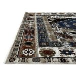 400 X 300cm Vintage Turkish Area Rug – Navy Blue & Brown Medallion Design” - Image 8