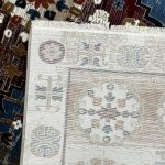 400 X 300cm Vintage Turkish Area Rug – Navy Blue & Brown Medallion Design” - Image 9