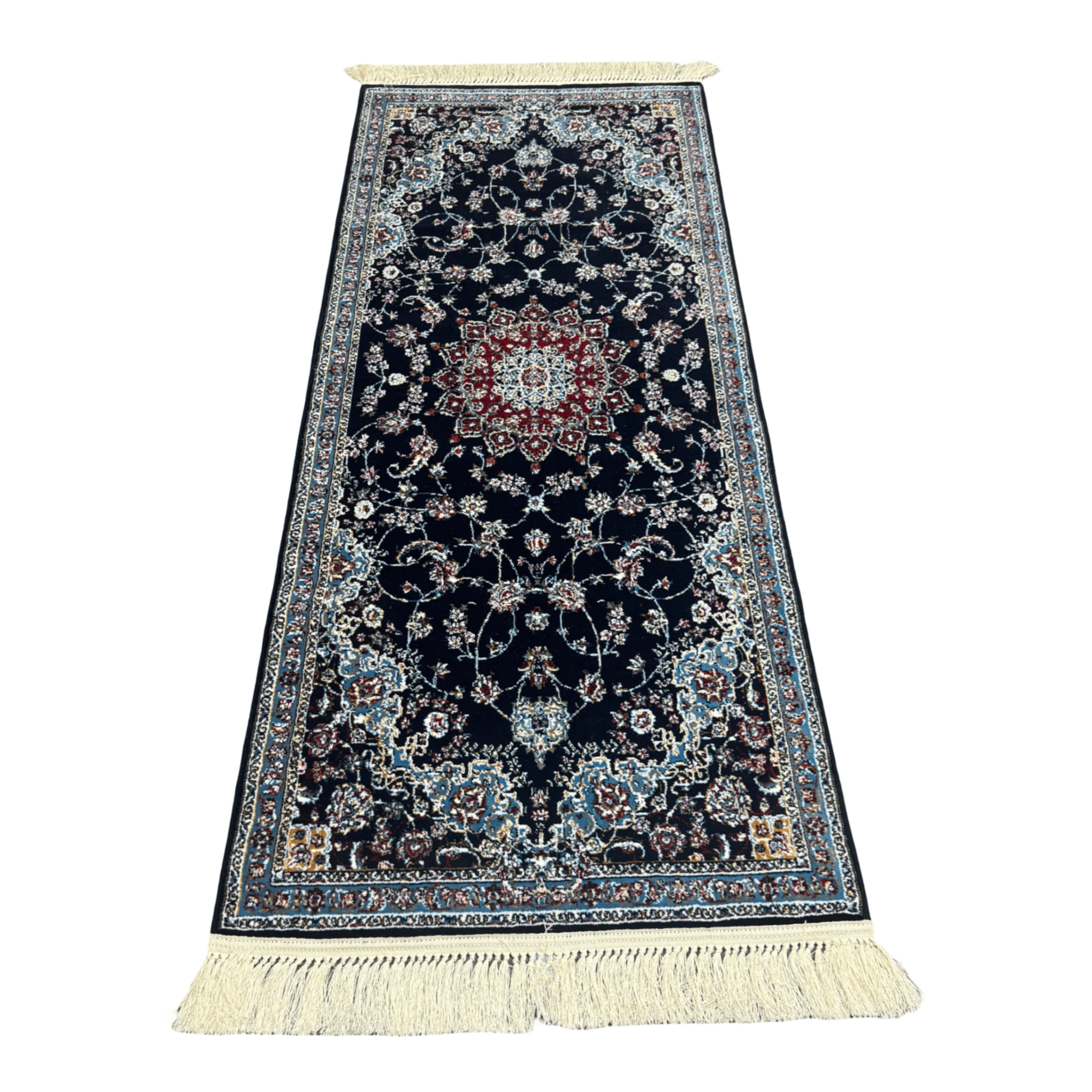 01-200cmx80cm-machine-made-image-1 200cm x 80cm Persian Mashad Design Machine Made Runner Rug