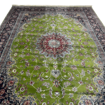 350cm x 250cm Persian Green Mashad Design Machine Made Rug - Image 2