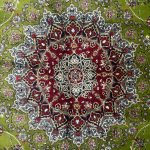 350cm x 250cm Persian Green Mashad Design Machine Made Rug - Image 4