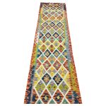 388cm x 84cm Hand-Woven Afghan Kilim – Runner Rug - Image 2