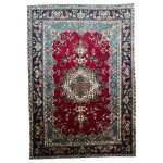 315cm x 213cm Hand-Knotted Persian Kashan Medallion – Wool Rug