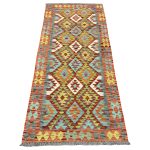 202cm x 82cm Hand-Woven Afghan Kilim – Runner Rug