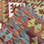 202cm x 82cm Hand-Woven Afghan Kilim – Runner Rug - Image 5