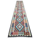 385cm x 86cm Hand-Woven Afghan Kilim – Runner Rug