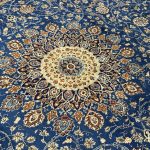 376 x 290cm Hand Knotted Blue Persian Mashad Rug - Image 6