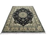 400 × 300cm Large Size Elegant Floral Medallion Dark Navy Rug - Image 2