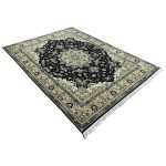 400 × 300cm Large Size Elegant Floral Medallion Dark Navy Rug - Image 3
