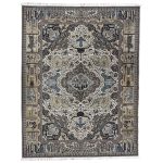 400 x 300cm Large Size Persian Kashamar Design in Elegant Beige & Blue Rug
