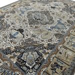400 x 300cm Large Size Persian Kashamar Design in Elegant Beige & Blue Rug - Image 4