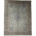 407 x 290cm Rare Hand Knotted Persian Pistachio Green Kashan Rug