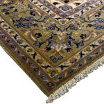 390 x 288cm Brand New Hand Knotted Olive Green Najafabad Wool Rug - Image 8