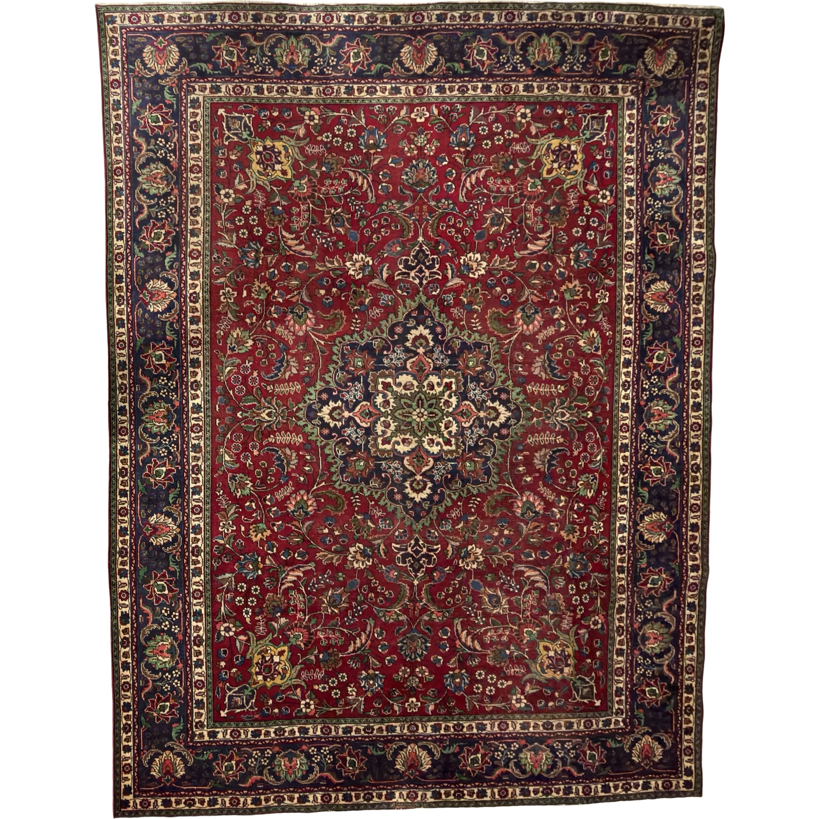 83939ja_16 367 x 290cm Hand Knotted Persian Vintage Tabriz Rug