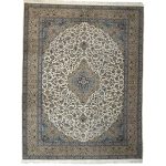 350 x 250cm Persian Machine Made Kashan Cream/Blue Rug