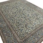 395 x 280cm Rare Hand Knotted Persian Green Kashan All Over Rug - Image 6