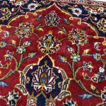 300 x 205cm Hand Knotted Classic Persian Red Floral Kashan Rug - Image 7